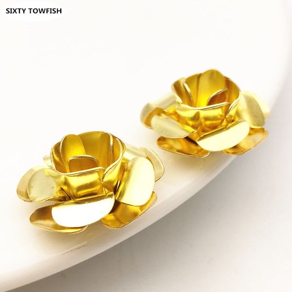 100 pcs/lot 3 colors 11mm 15mm 18mm rose flower leaves copper charms pendant diy jewelry base settings finding b53380, Bronze;silver